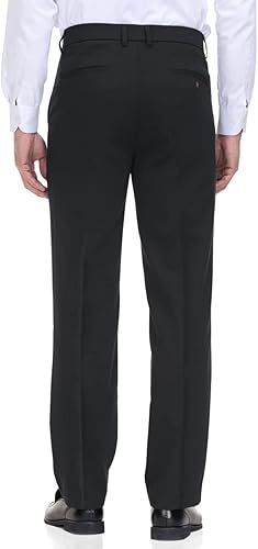 Men Classic fit solid plain trousers
