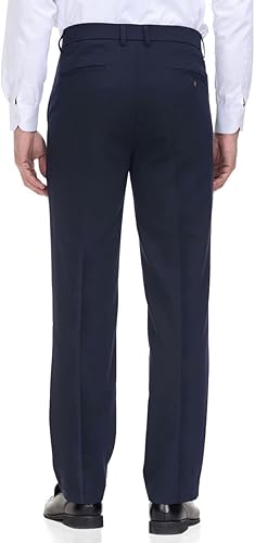 Men Classic fit solid plain trousers