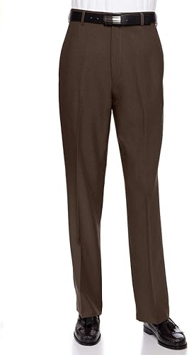Men Classic fit solid plain trousers