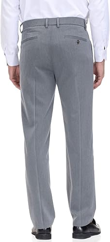 Men Classic fit solid plain trousers