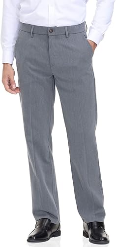 Men Classic fit solid plain trousers