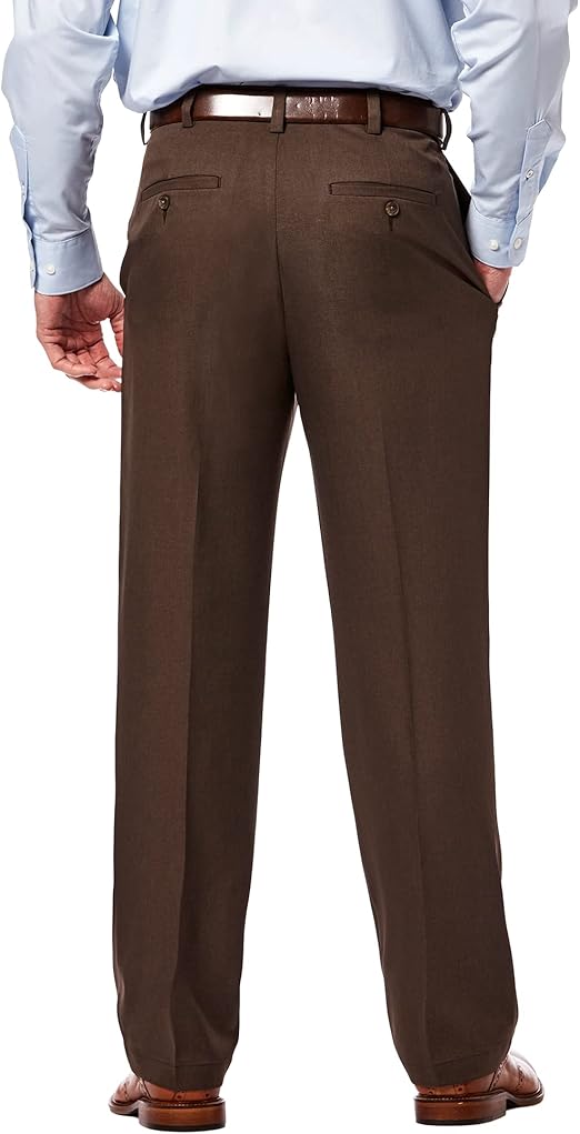 Men Classic fit solid plain trousers