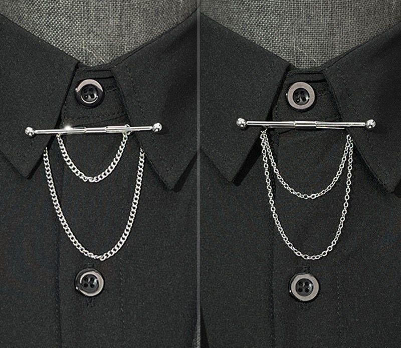Classic Collar Pin with chain