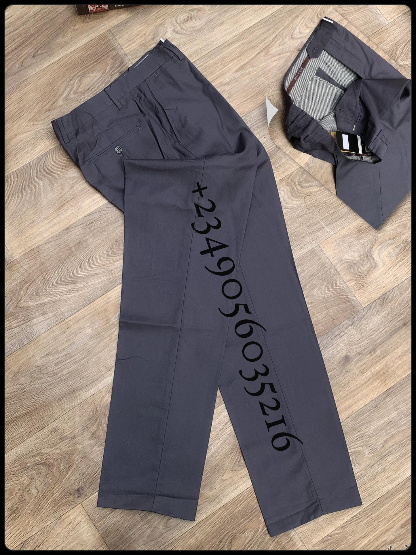 Men Classic fit solid plain trousers