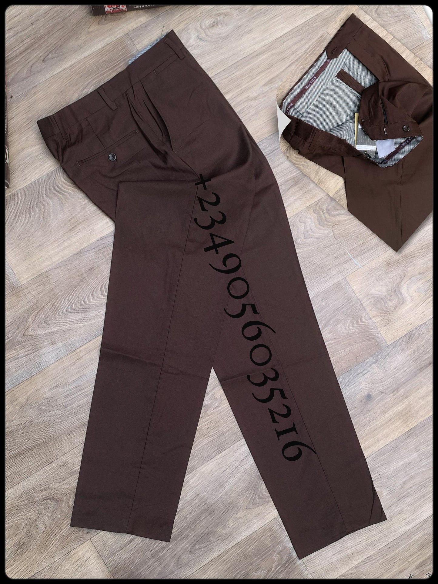 Men Classic fit solid plain trousers