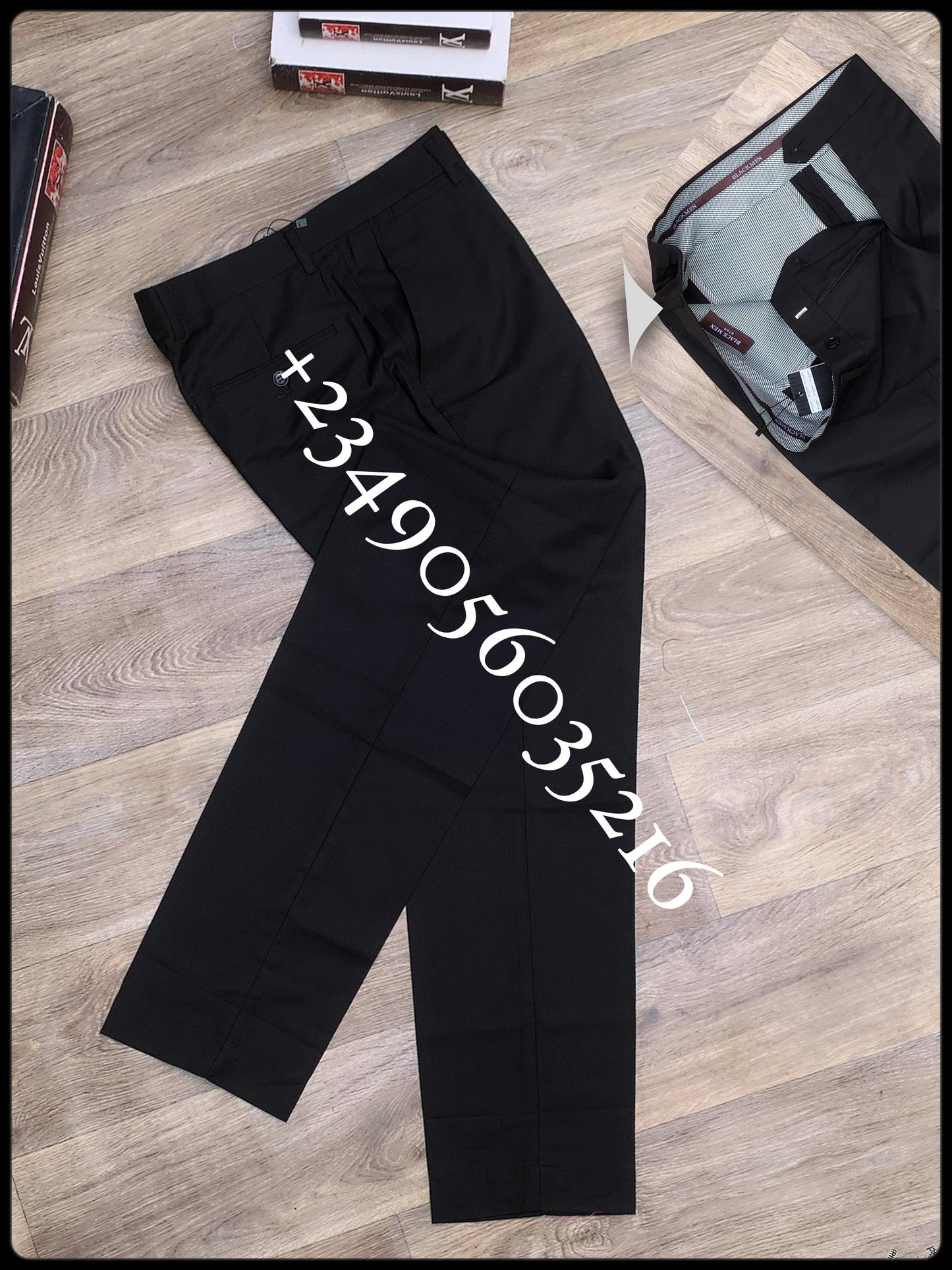 Men Classic fit solid plain trousers