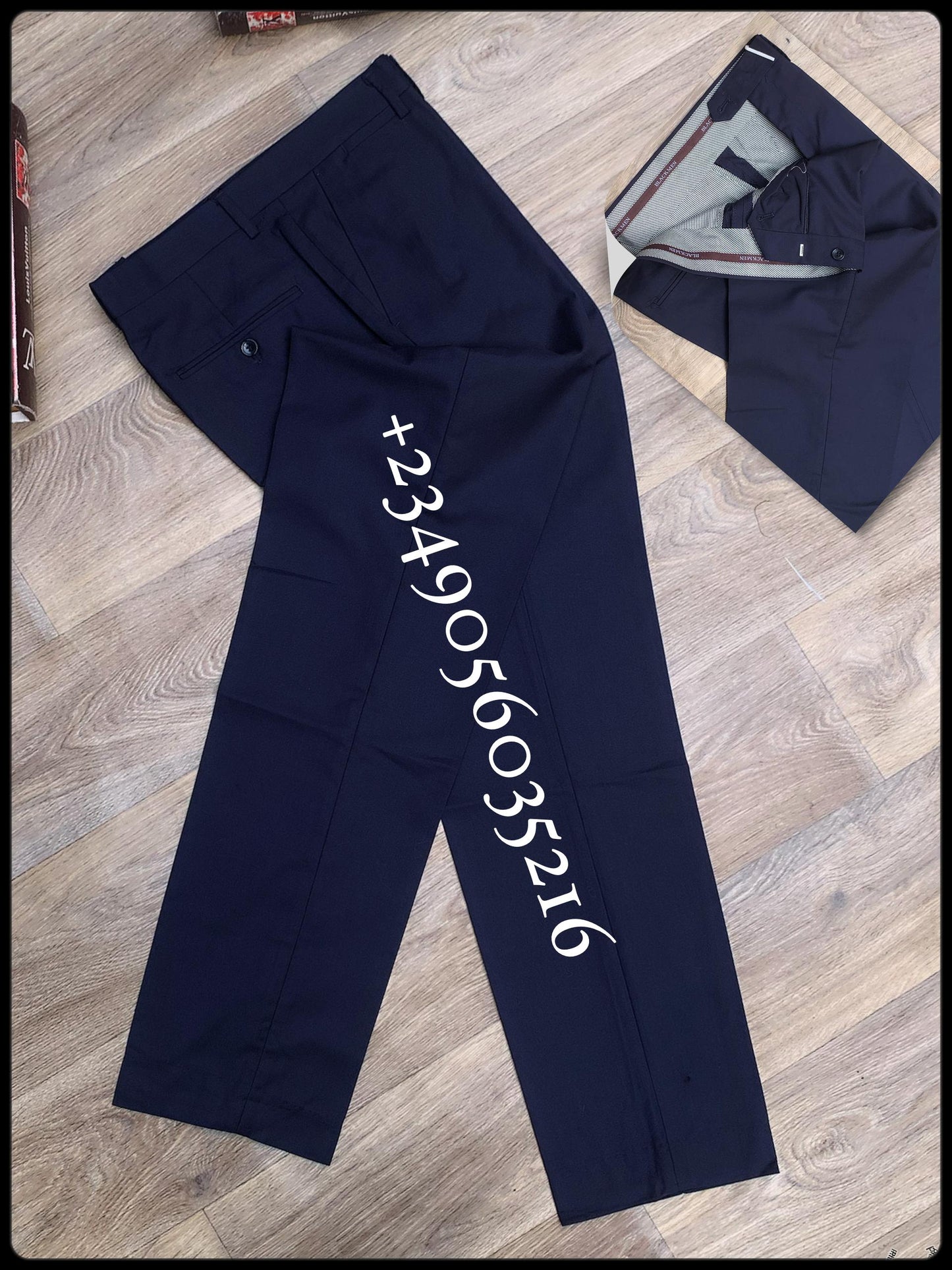 Men Classic fit solid plain trousers