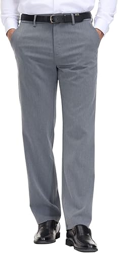 Men Classic fit solid plain  trousers