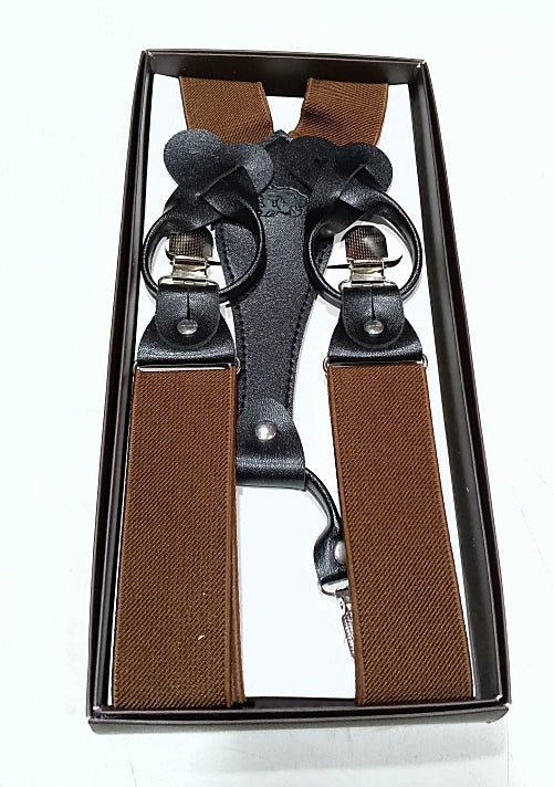 Suspenders double lock 7 brown