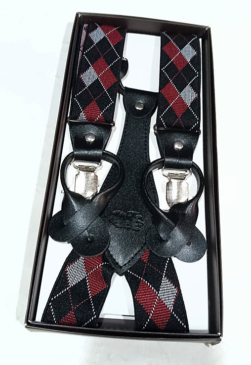 Suspenders double lock 10 black checkers