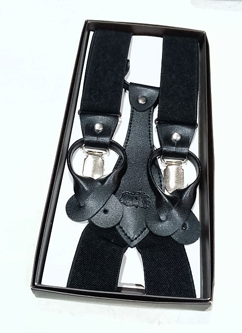 Suspenders double lock  8 black