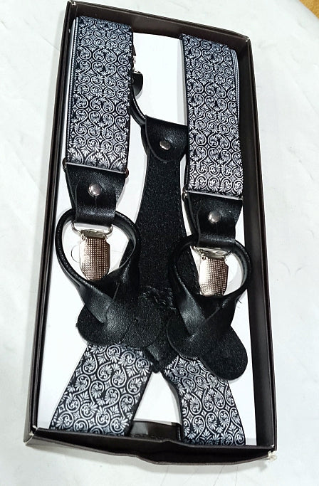Suspenders double lock 10 black and white