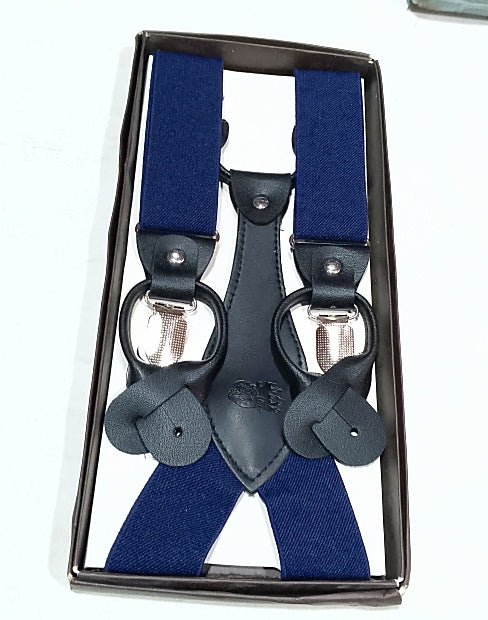 Suspenders double lock 10 navy blue