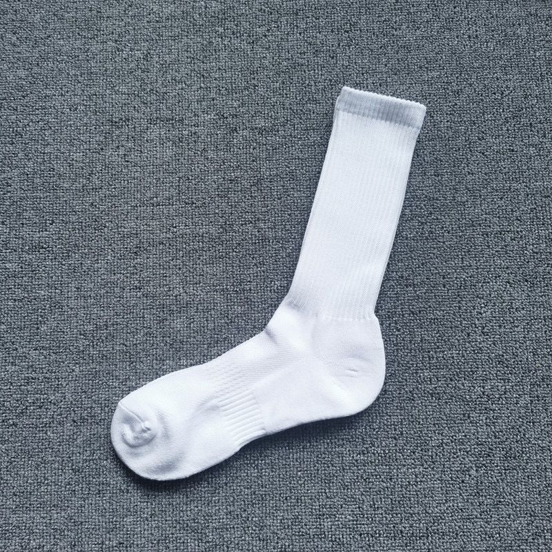 long gym socks plain white and black 3 in 1
