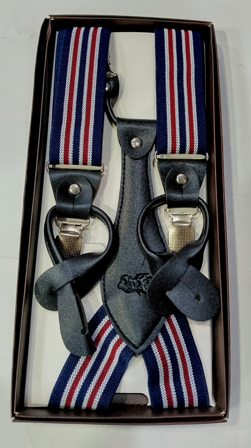 Suspenders double lock 105 red blue